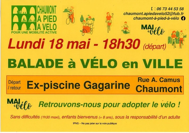 Balade à vélo en ville à Chaumont